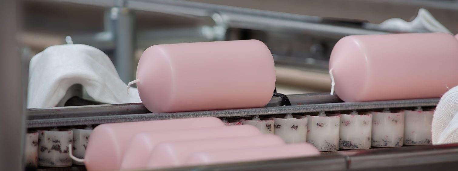 Produktion 23 168 rosa kerzen laufband