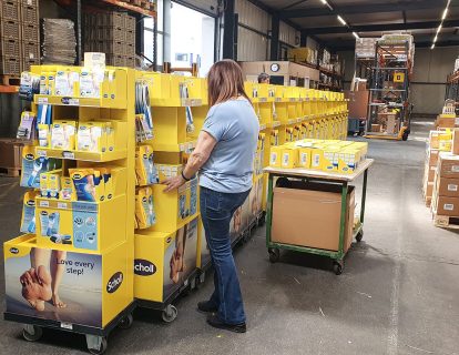 Scholl display konfektionierung